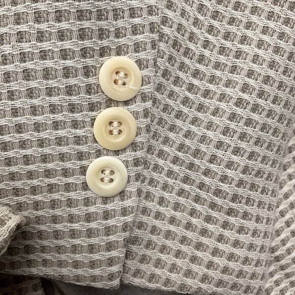 Bachrach Blazer Men 42L Beige Tan Check Tweed Classic Wool Jacket Canada VTG - Picture 4 of 14